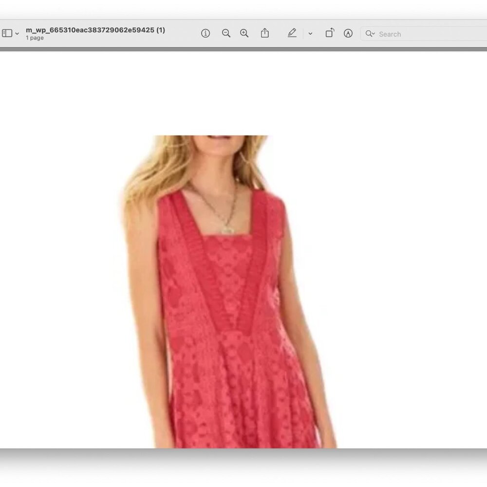 Sundance Romantic Gesture Coral Lace Midi Dress - Picture 2 of 4